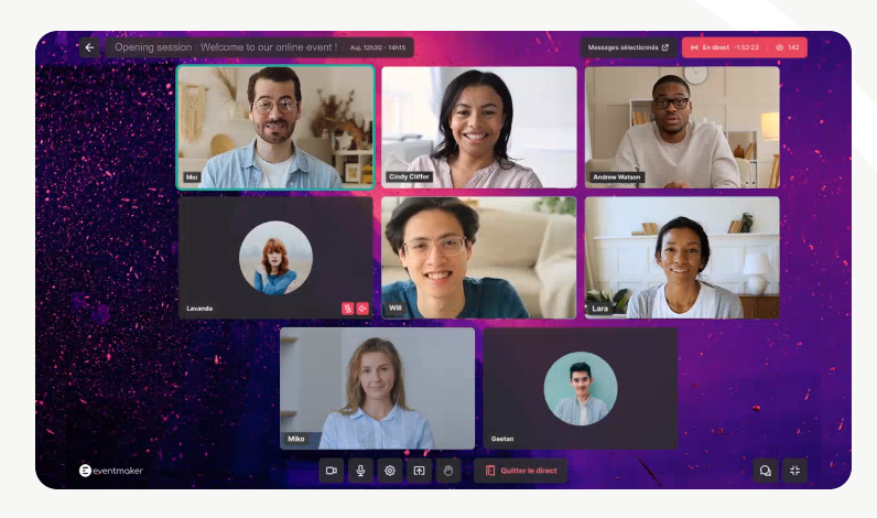 Eventmaker screenshot: Seamless Live Streaming