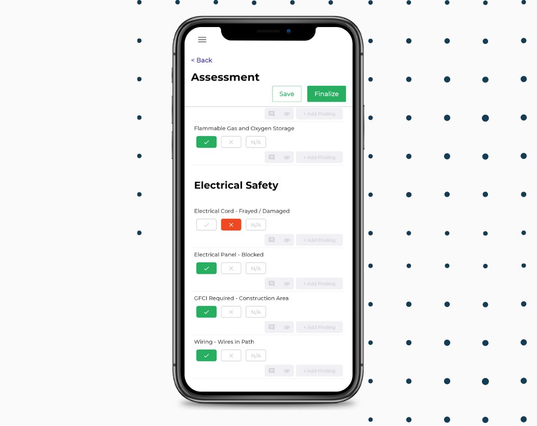 Salute screenshot: conduct inspections from mobile devices. Capture data from the field with custom checklists and assessments.-thumb