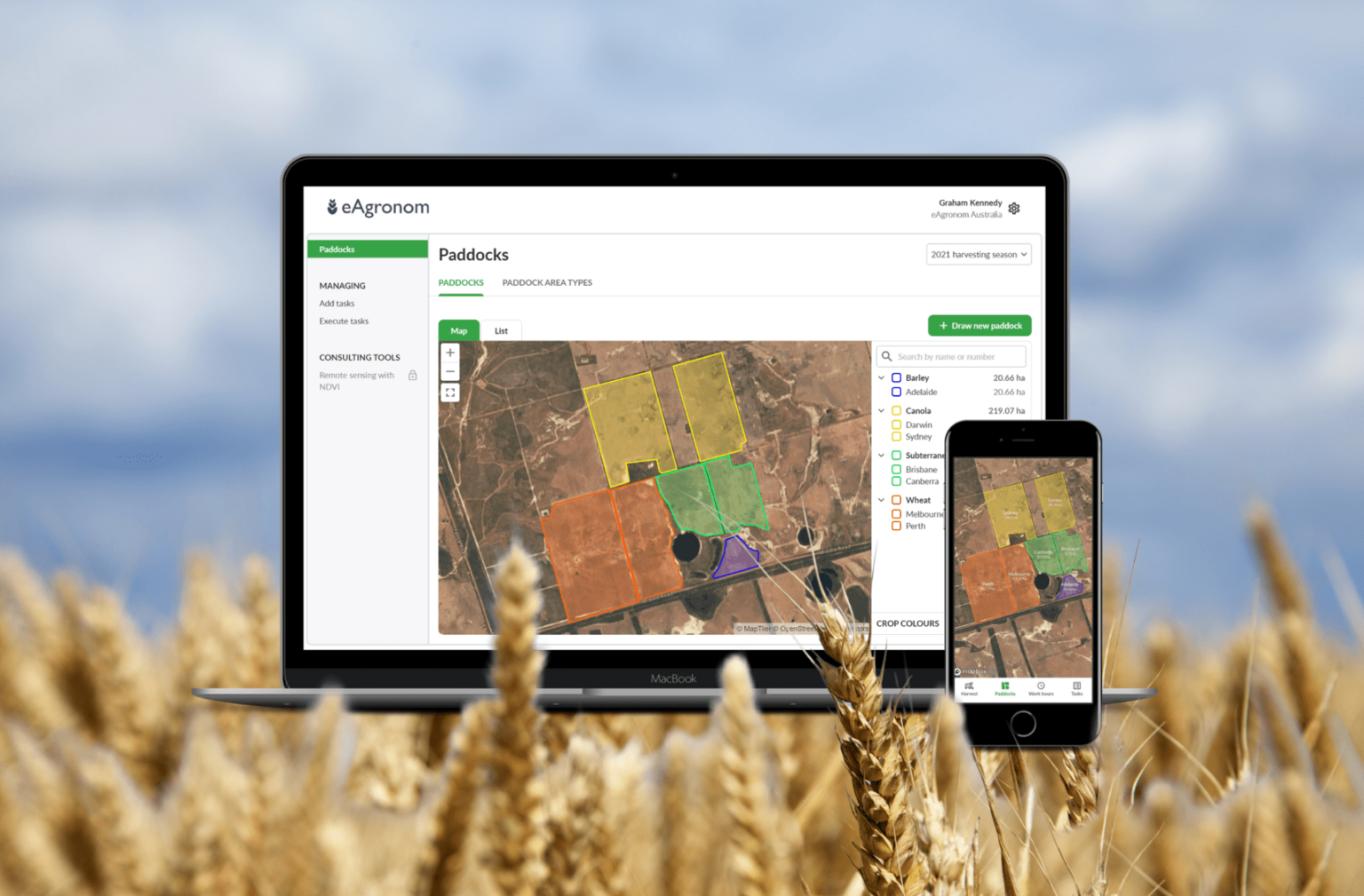 Dashboard  - eAgronom - Independent Farm Management Software System For Grain Growers