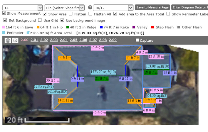 RooferPro screenshot: Create estimates using the RoofMeasure satellite imaging technology