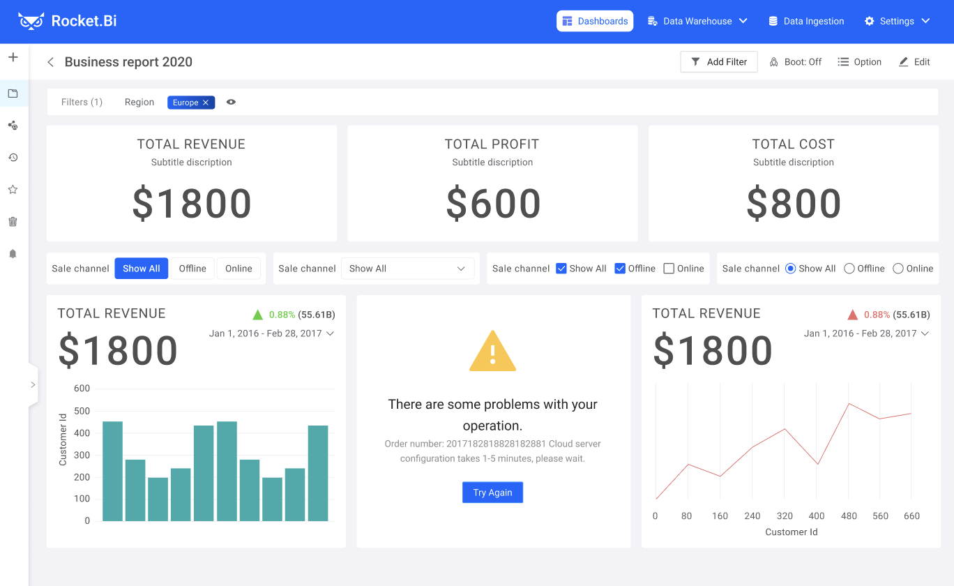 Build interactive reporting dashboard