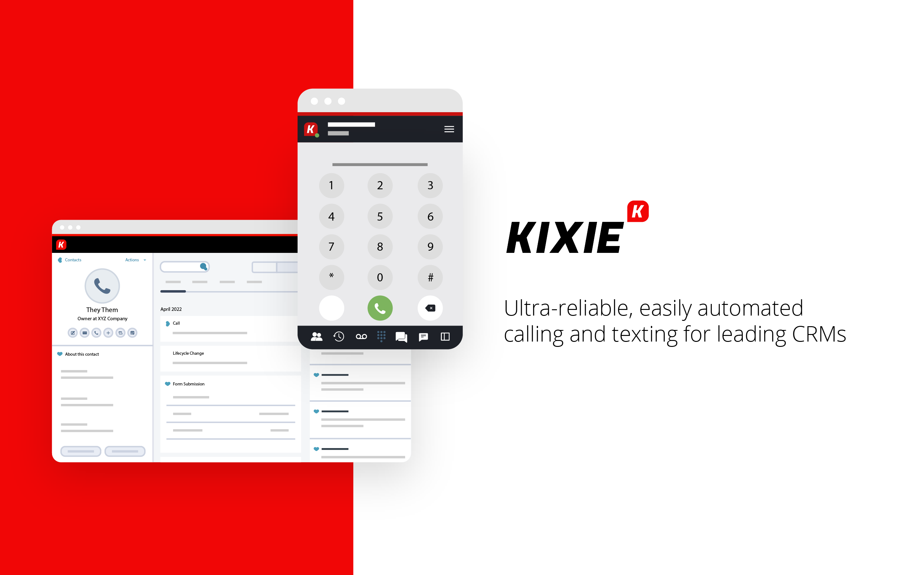 Ultra-reliable calling and texting for all leading CRM.