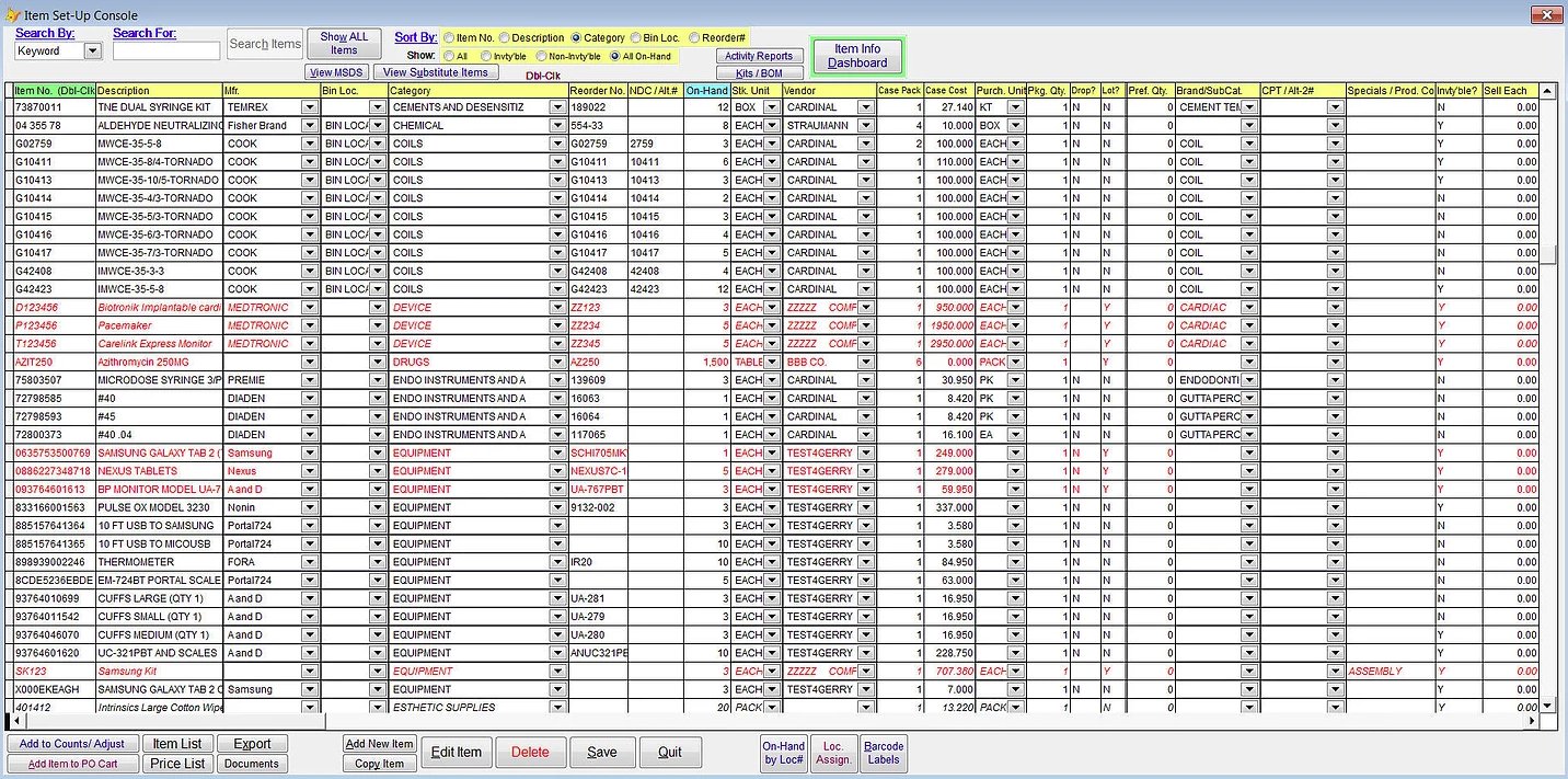 MedSupply Software inventory control