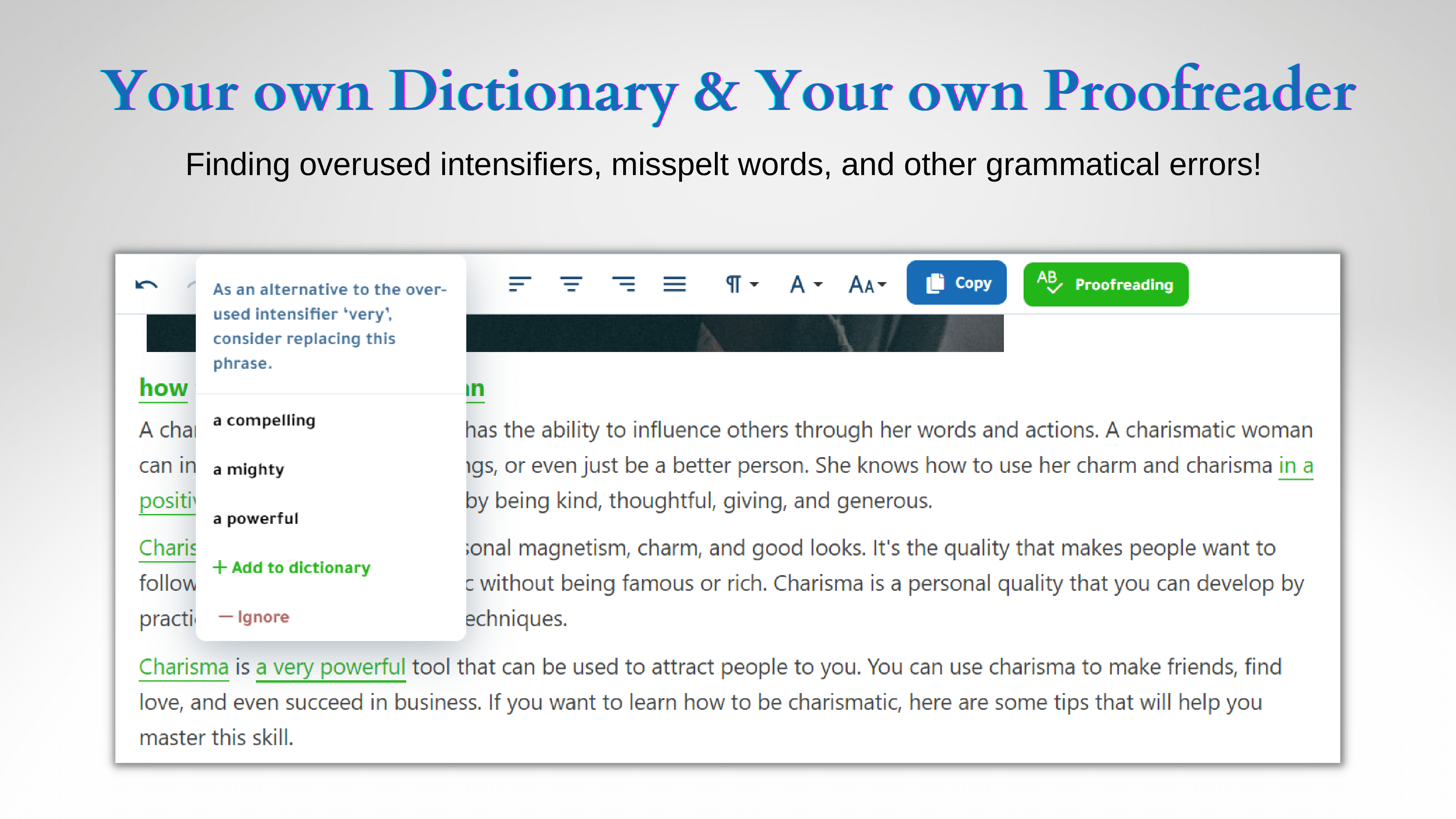 Spellcheck your articles