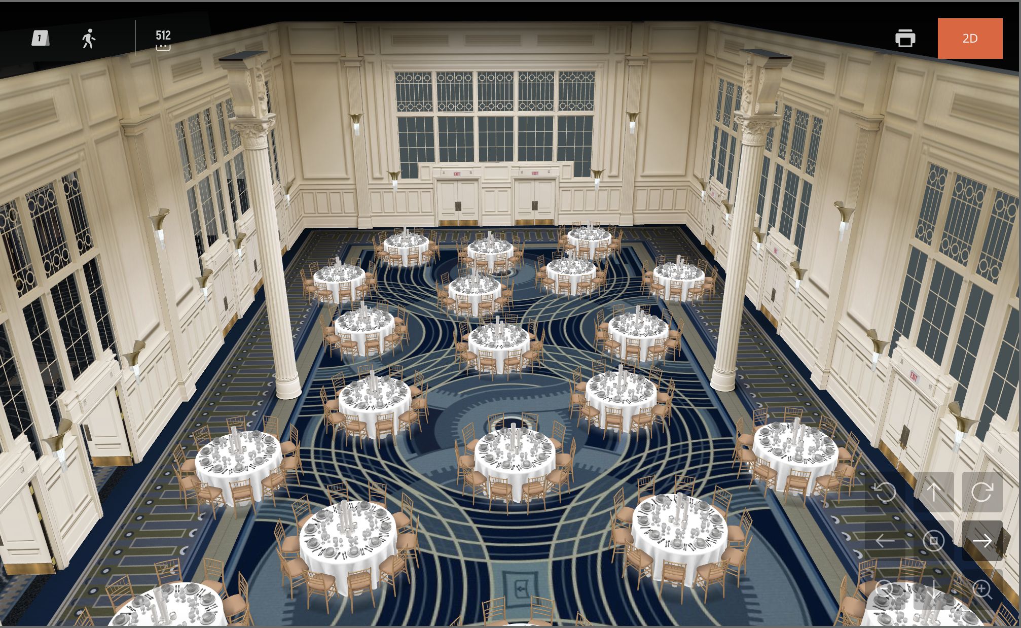 Customize venue layouts in virtual tours
