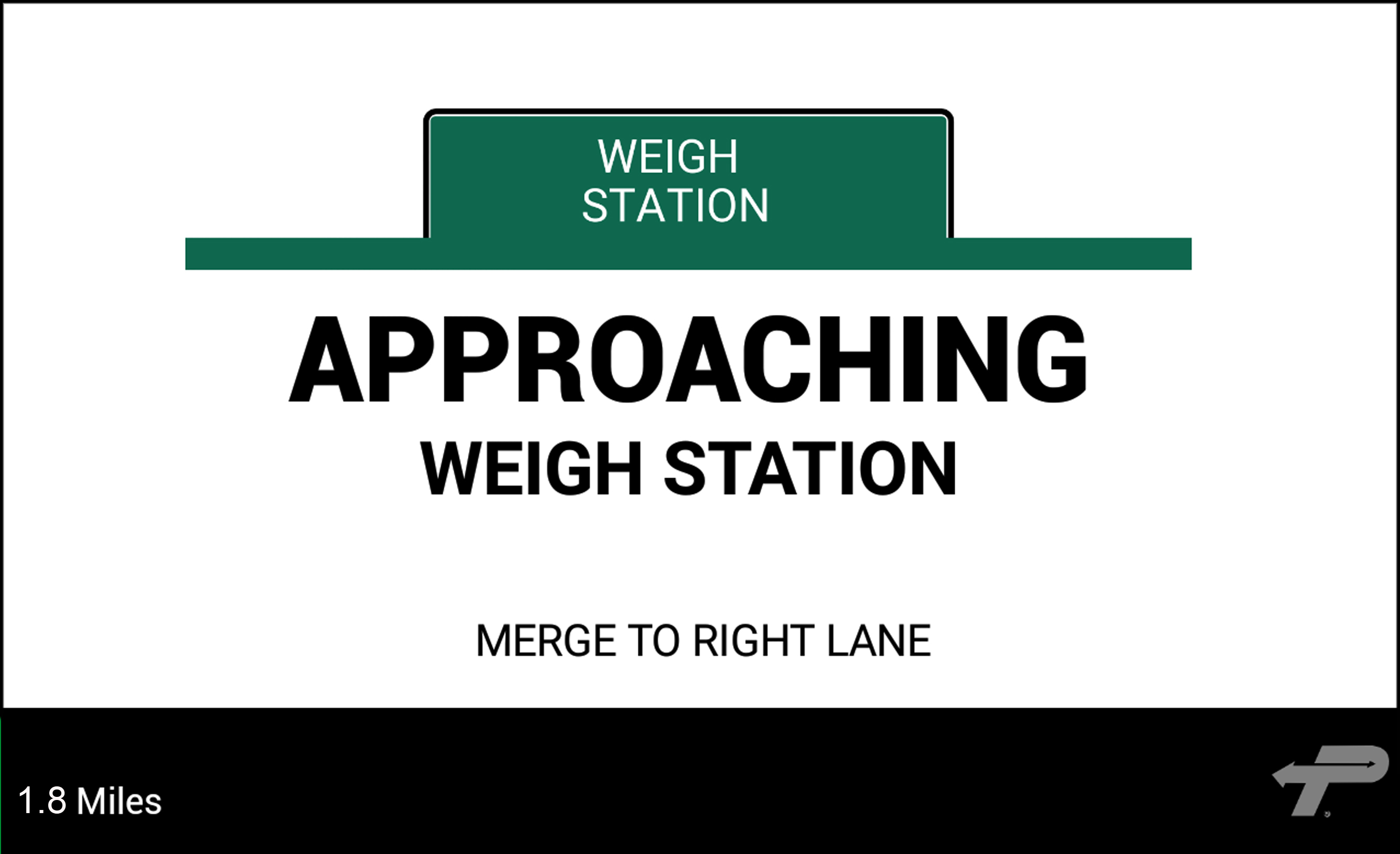 Weigh station bypass alert