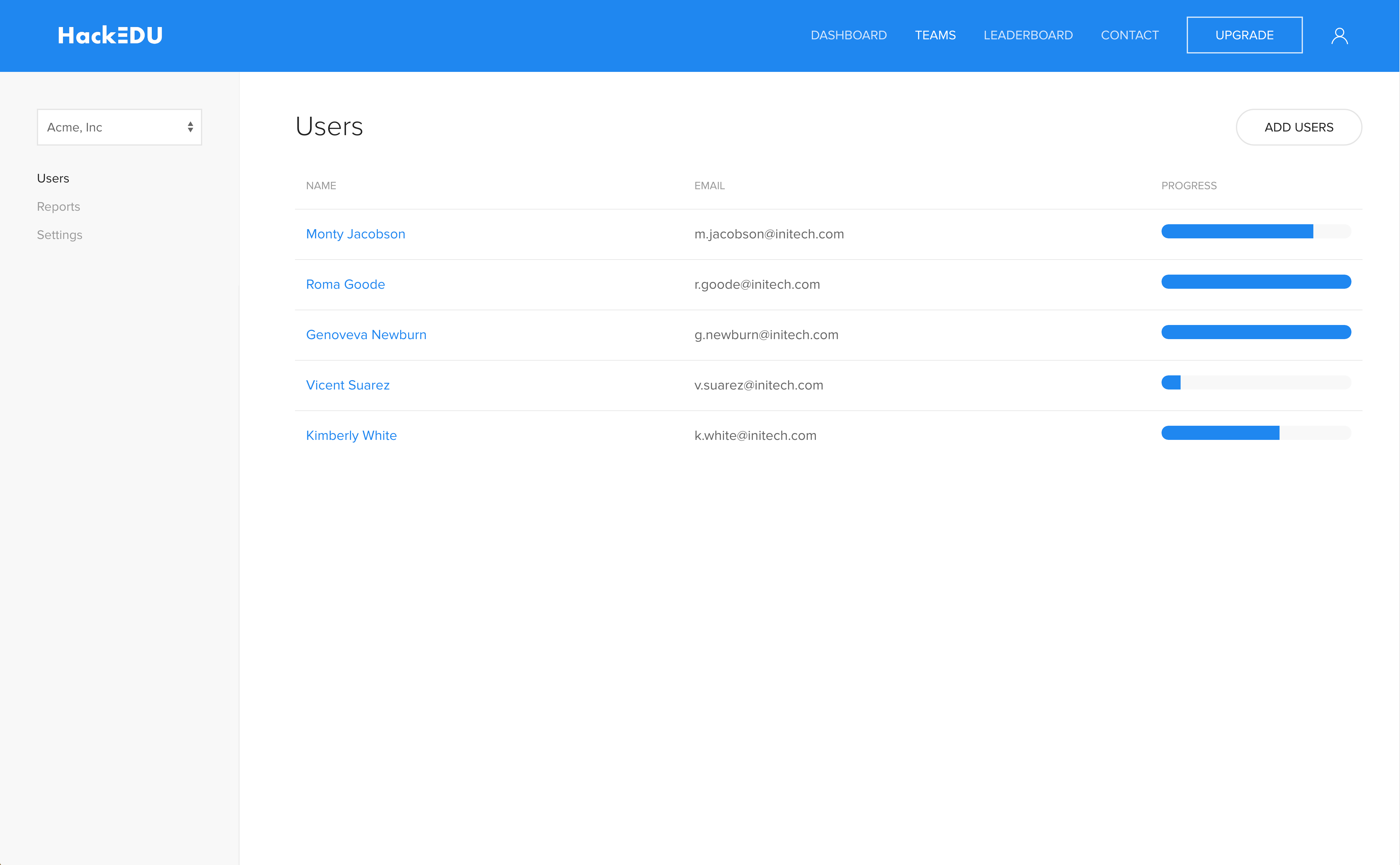 HackEDU team progress