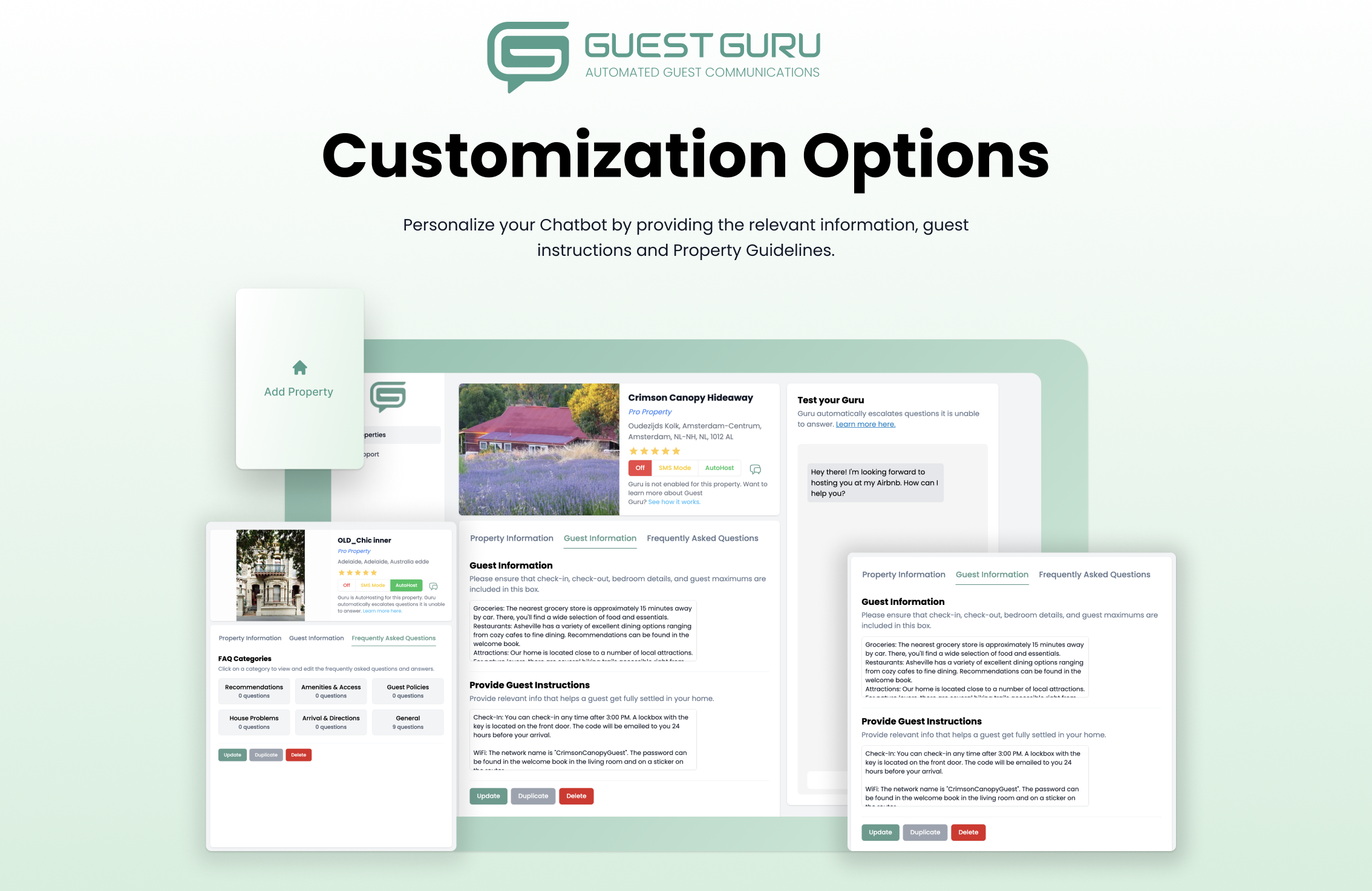 Hyper-personalization options for your GuestGuru bot