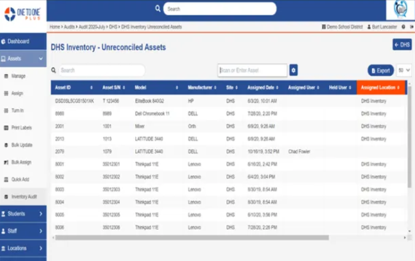 One to One Plus inventory management