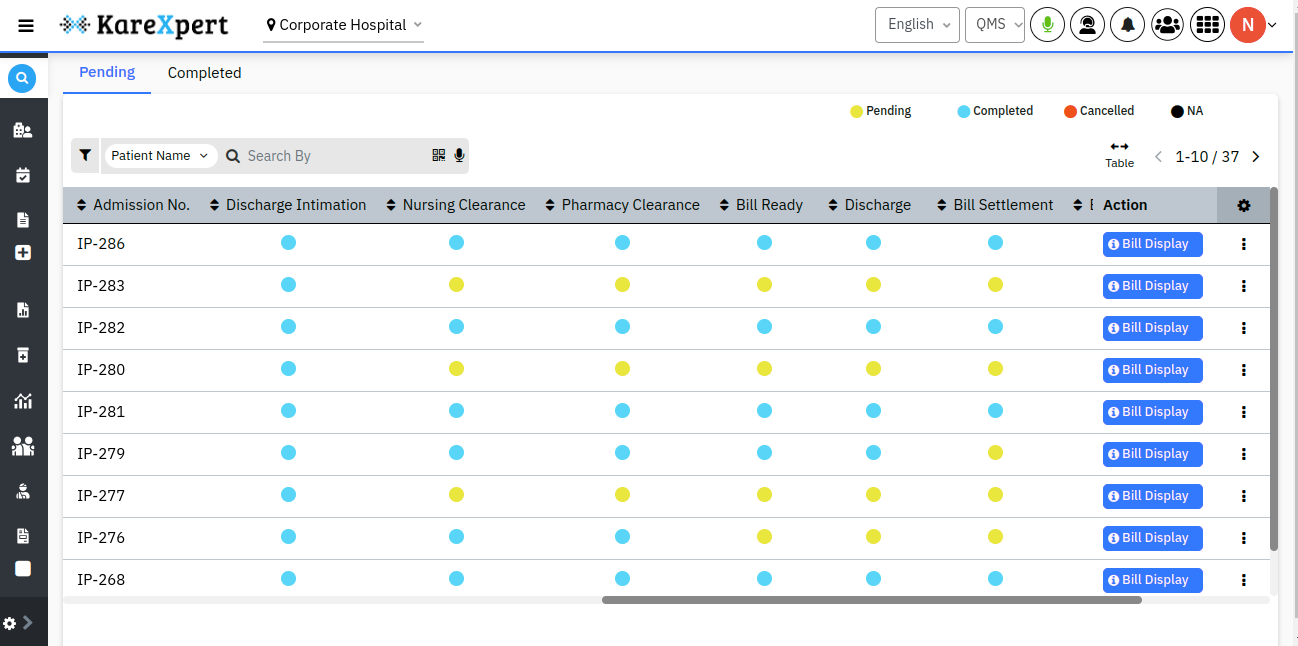 Advanced HIMS Software - Advanced HIMS Patient Discharge tracking