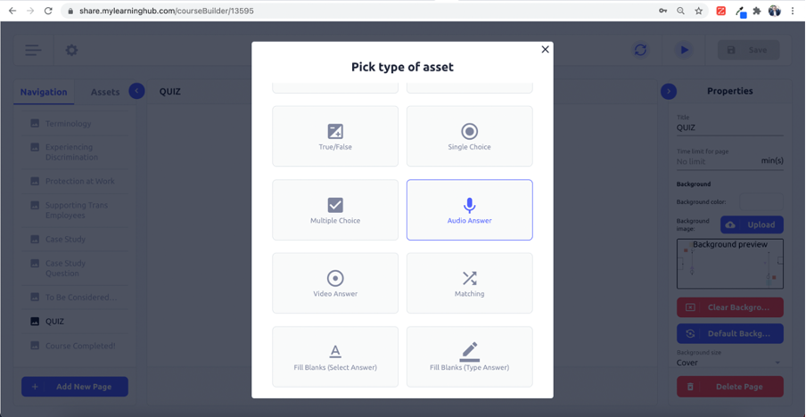 My Learning Hub Software - Authoring Tool