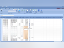 AutoRec Software - As users hover over figures on the spreadsheet, the corresponding section of the scanned document is shown