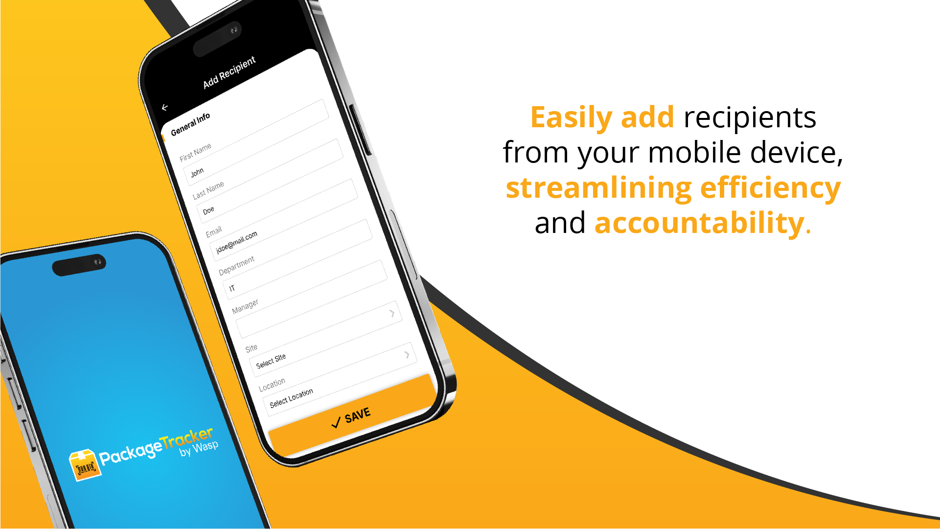 Easily add recipients from your mobile device, streamlining efficiency and accountability