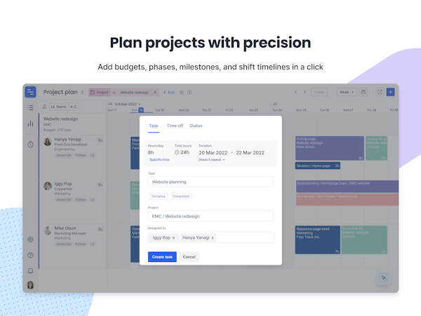 Float Software - Set up and manage projects with the right resources, faster