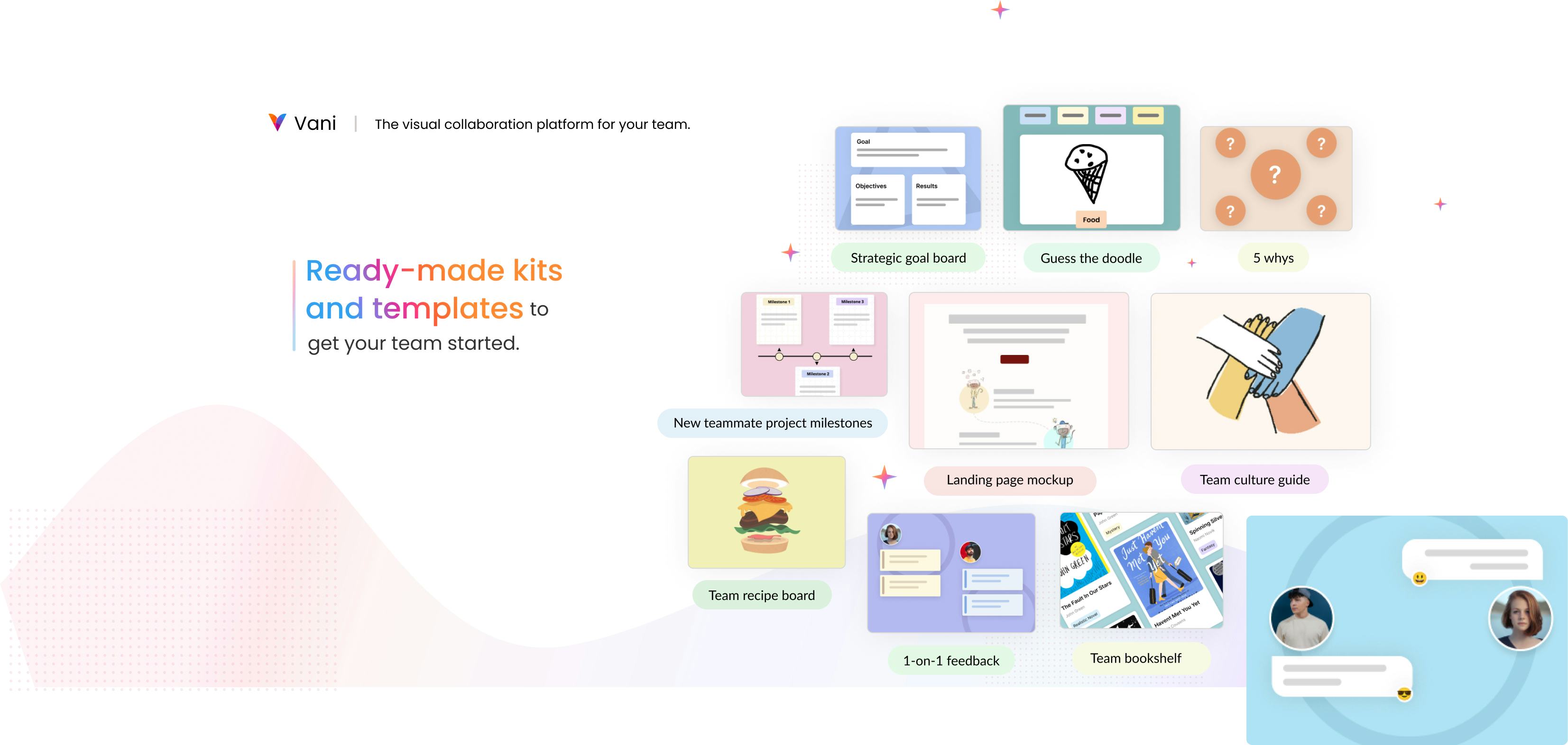 Vani Software - Ready-made Kits and templates to get your team started.