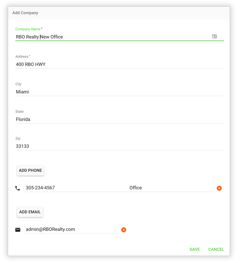 RealtyBackOffice Software - RealtyBackOffice add company details