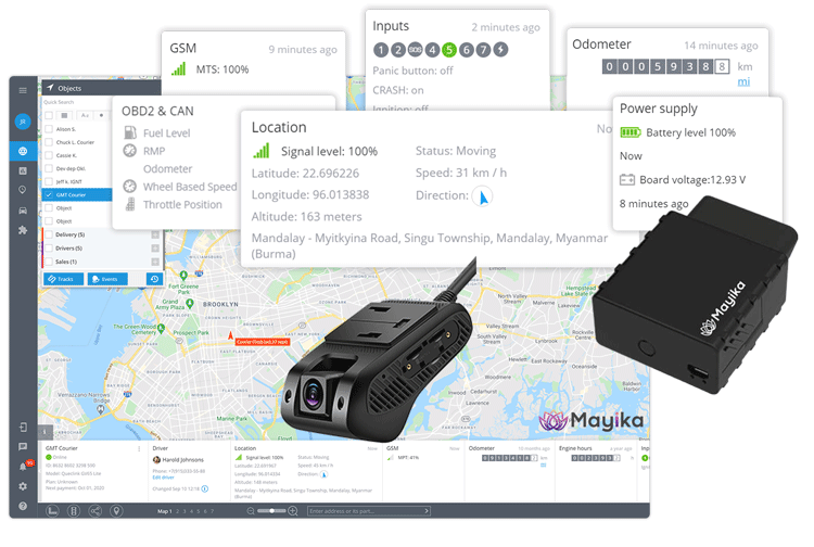 Mayika Fleet Management screenshot: GPS Fleet Tracking that is simple to use, affordable, and powerful enough to run any size fleet From small business to enterprise, Mayika fleet management platform is the best solution to keep track of drivers, improve safety and protect all your assets.
