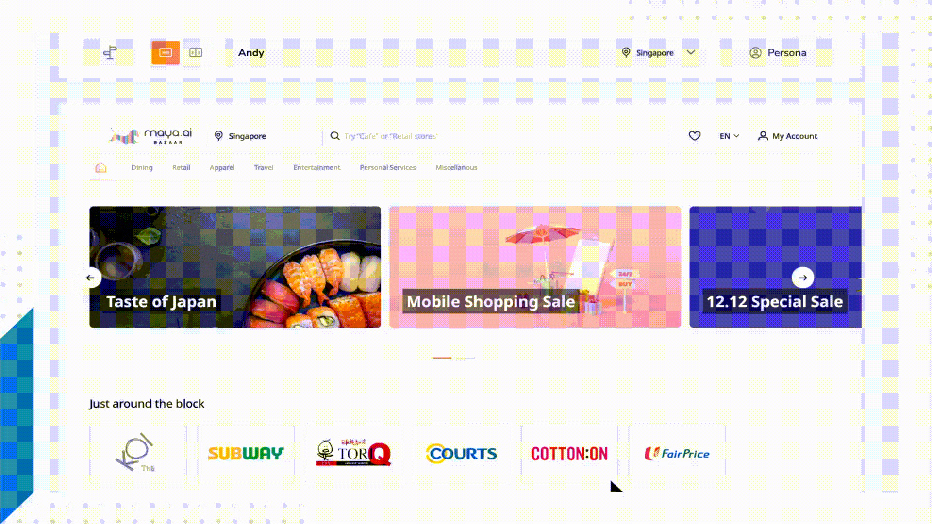 maya.ai screenshot: Lifestyle product recommendations