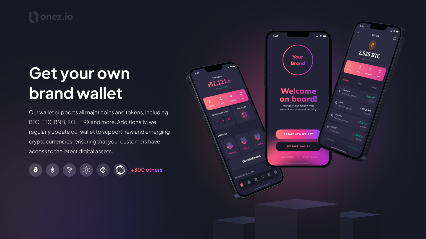 Onez screenshot: Get your own brand wallet