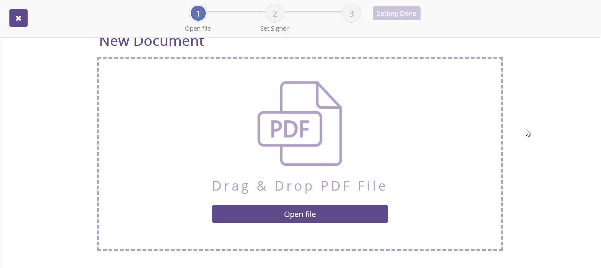 SelfieSIgn e-signature upload pdf document