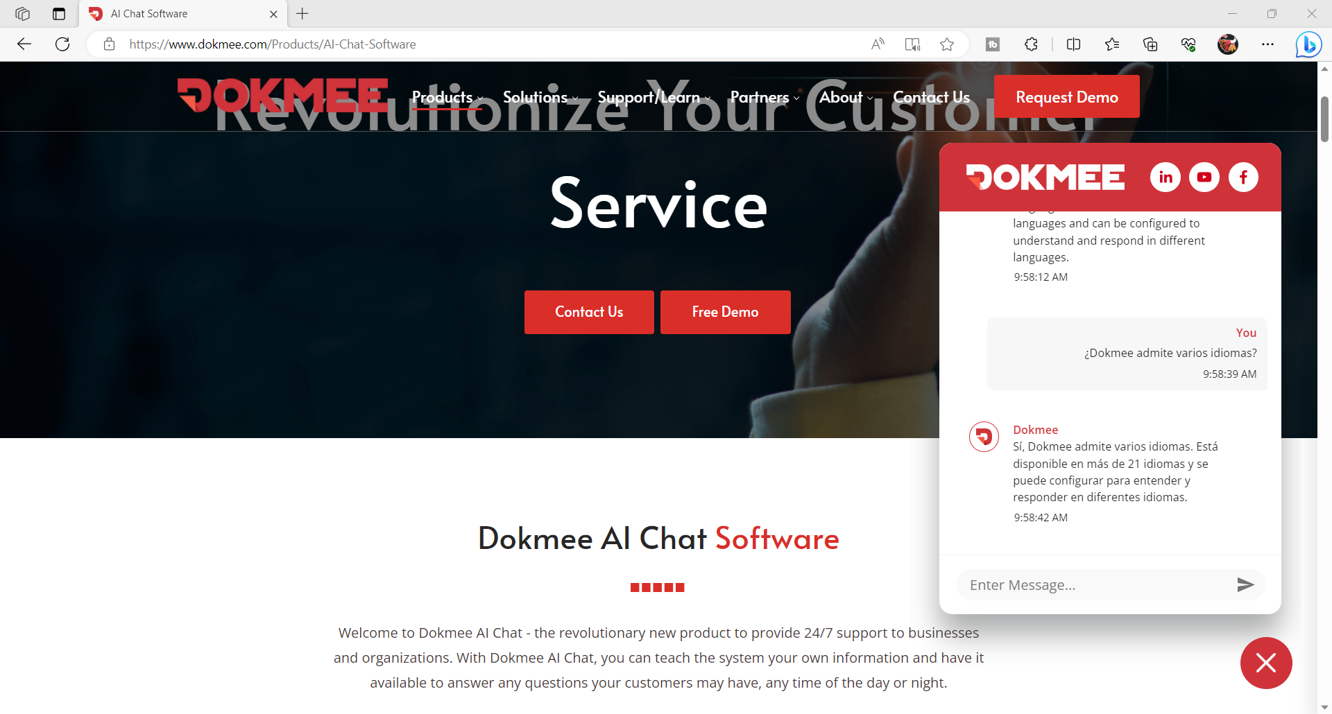 Dokmee AI Chat Software - Multilingual 