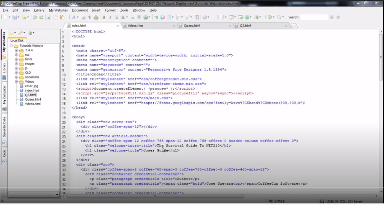 HTML Editor code

