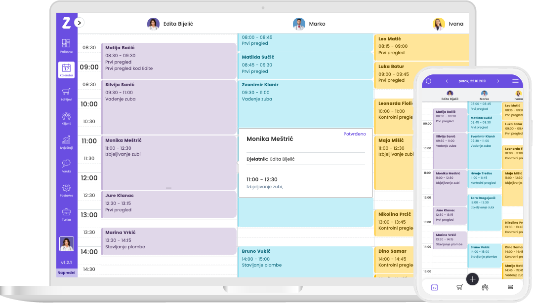 Zoyya screenshot: Calendar