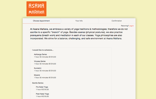 Create a scheduling page!