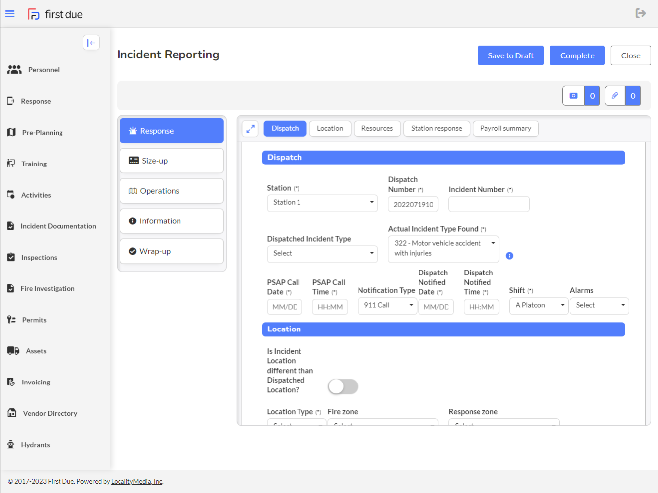 First Due Software - First Due Assets & Inventory Management Dashboard