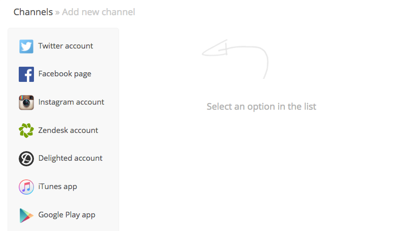 Repuso screenshot: Monitor multiple social channels for reviews and testimonials