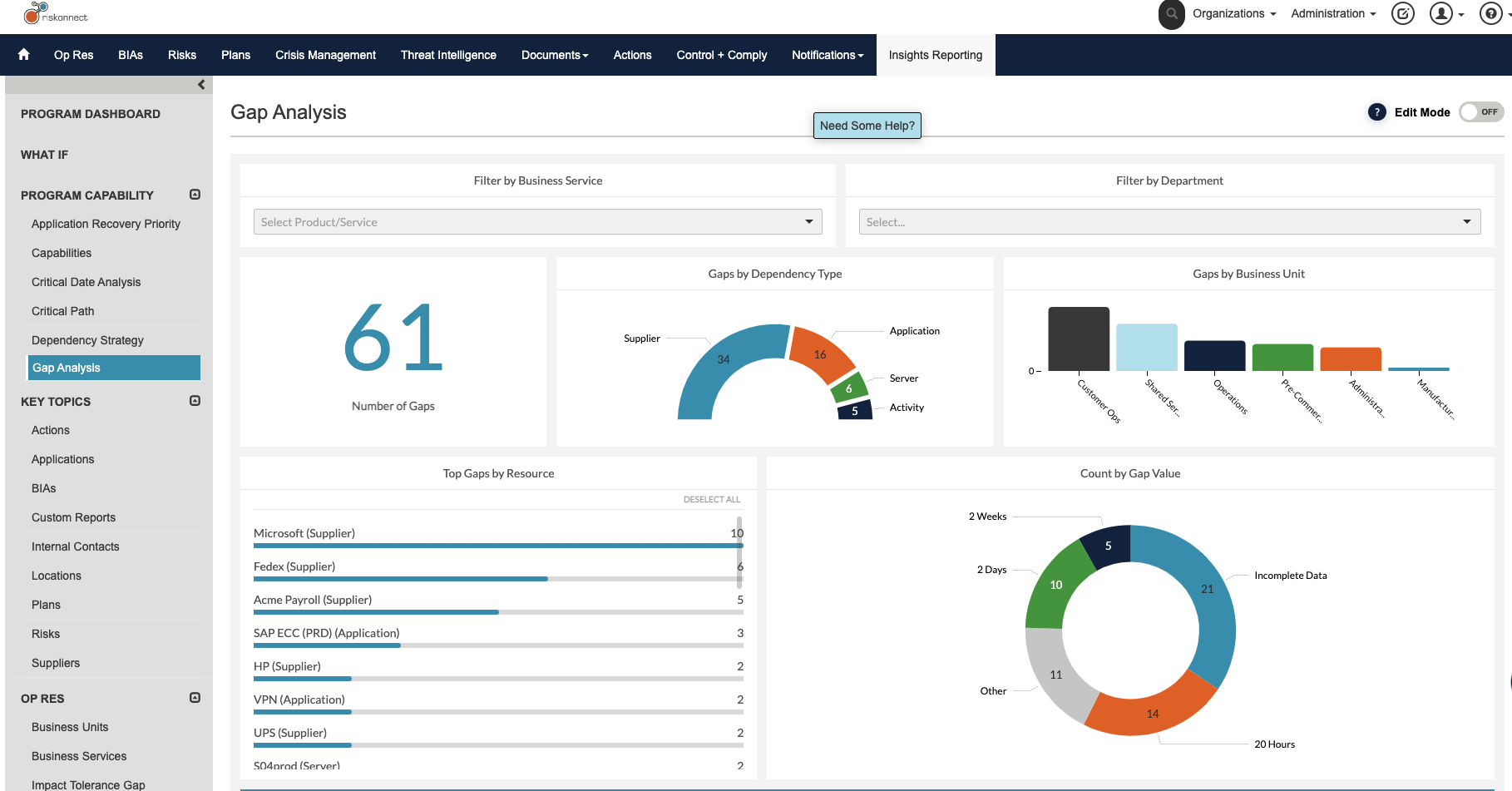 Riskonnect Business Continuity and Resilience Logiciel - 1