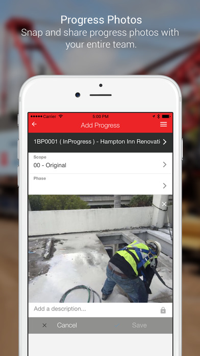RedTeam Software - Upload photos directly into RedTeam from a mobile phone when working on site
