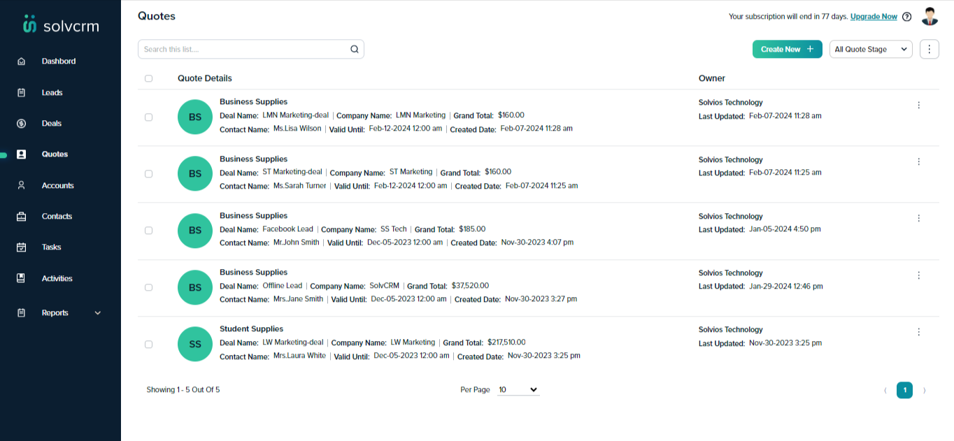 SolvCRM Software - 7