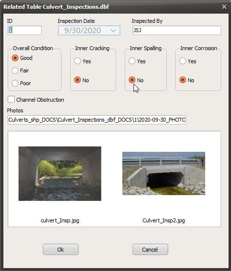 Simple GIS Client Software - Easily create custom data forms to edit and display attribute data.  Link photos, videos, spreadhseets, or other documents to features on your map!