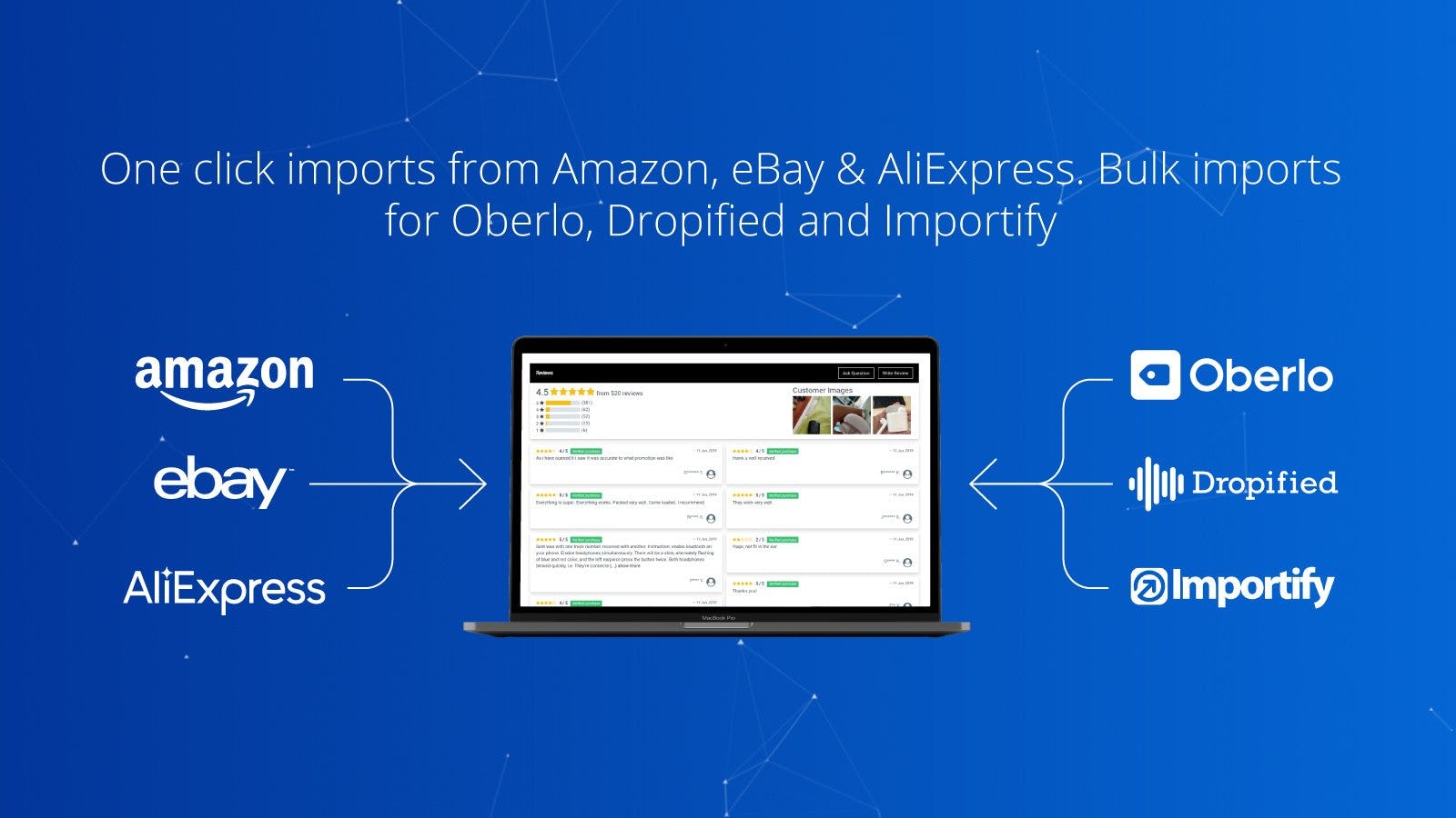 Opinew Software - Import reviews from Amazon, Ebay, AliExpress, Oberlo, Dropified & Importify