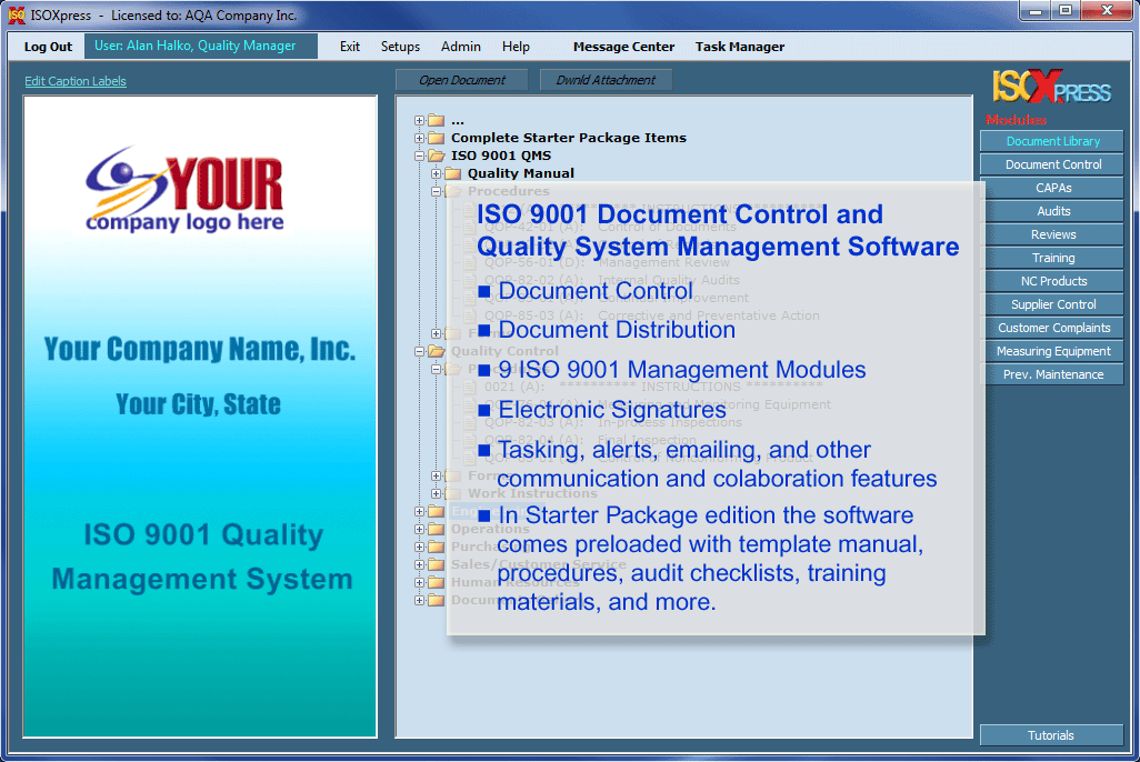 IMSXpress ISO 9001 Quality Management