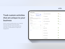 Ortto Software - Build custom activities that represent product-qualifying actions or behaviors that lead to growth, and use them to enter people into customer journeys, create target audiences, or build reports and dashboards.