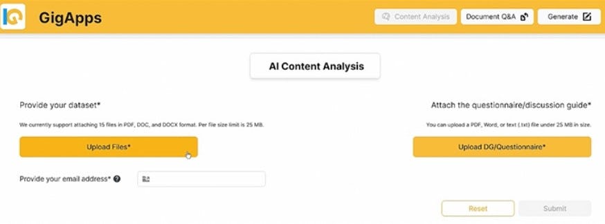 InsightGig AI Software - InsightGig AI content analysis