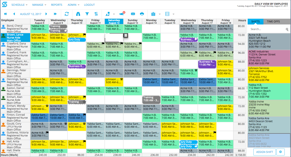Snap Schedule Software - 1