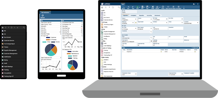 UniPoint Quality Management Software screenshot