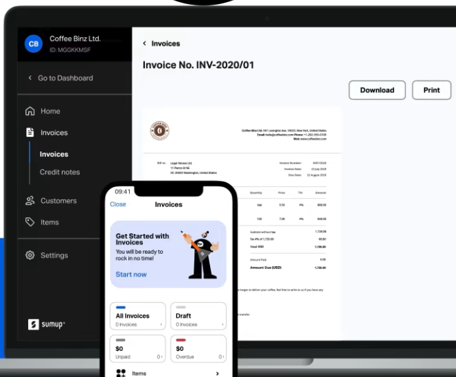 SumUp Invoice screenshot: SumUp invoice management