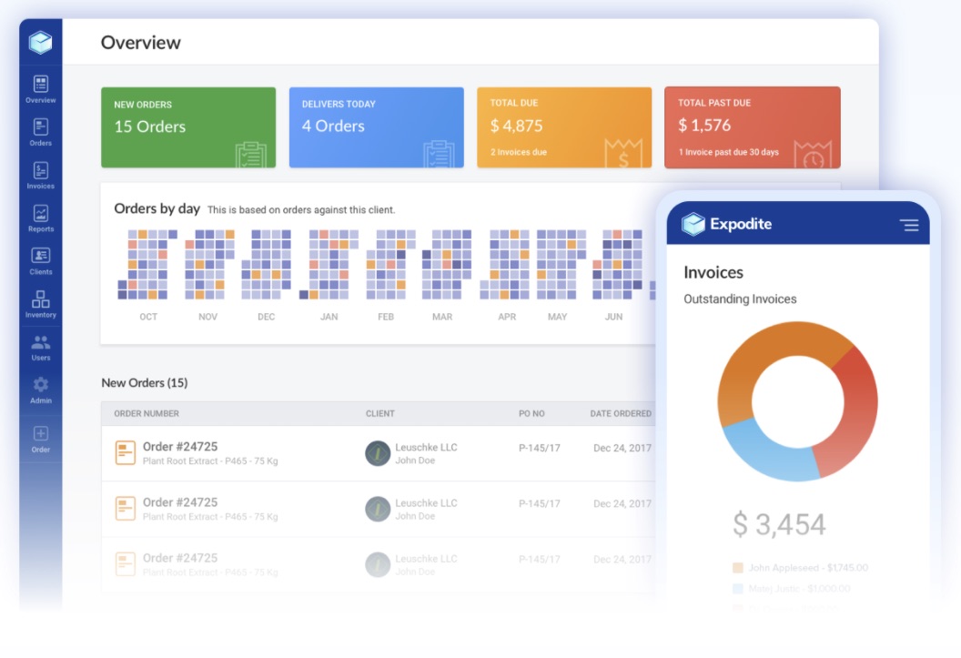 Expodite screenshot: Expodite dashboard
