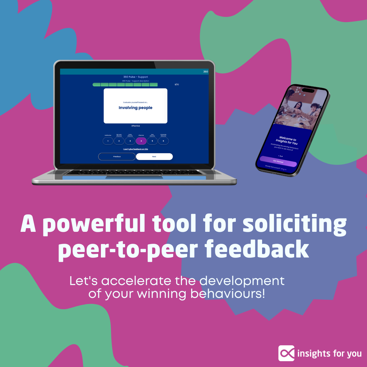 Insights For You screenshot: 360° feedback solution designed and tailored to meet your needs