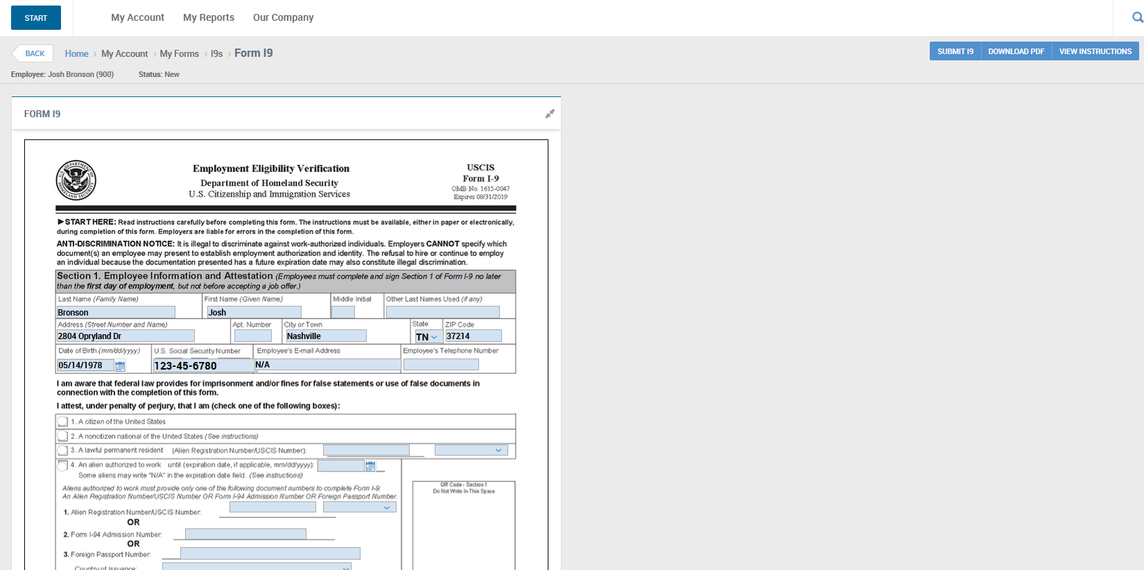 Inova Payroll Software - Employee onboarding