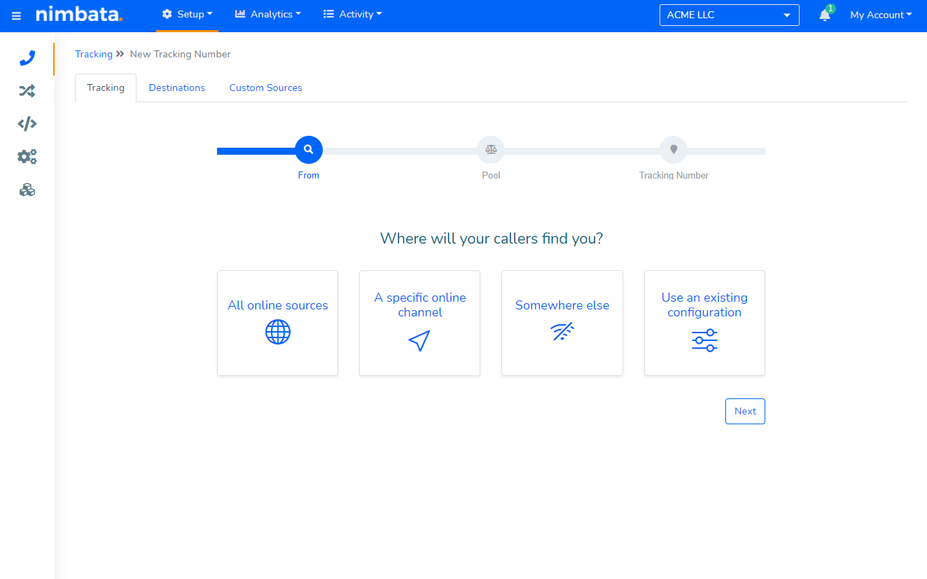 Nimbata Software - Call Tracking Numbers