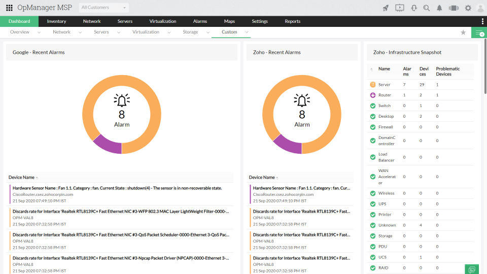 ManageEngine OpManager MSP