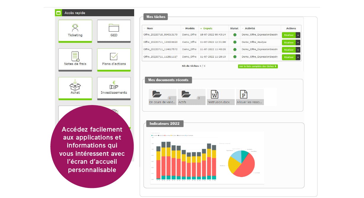 Agilium BPM Software - Home screen