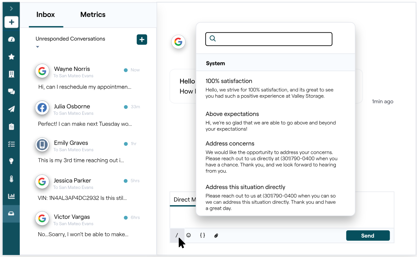 Reputation Software - Reputation inbox