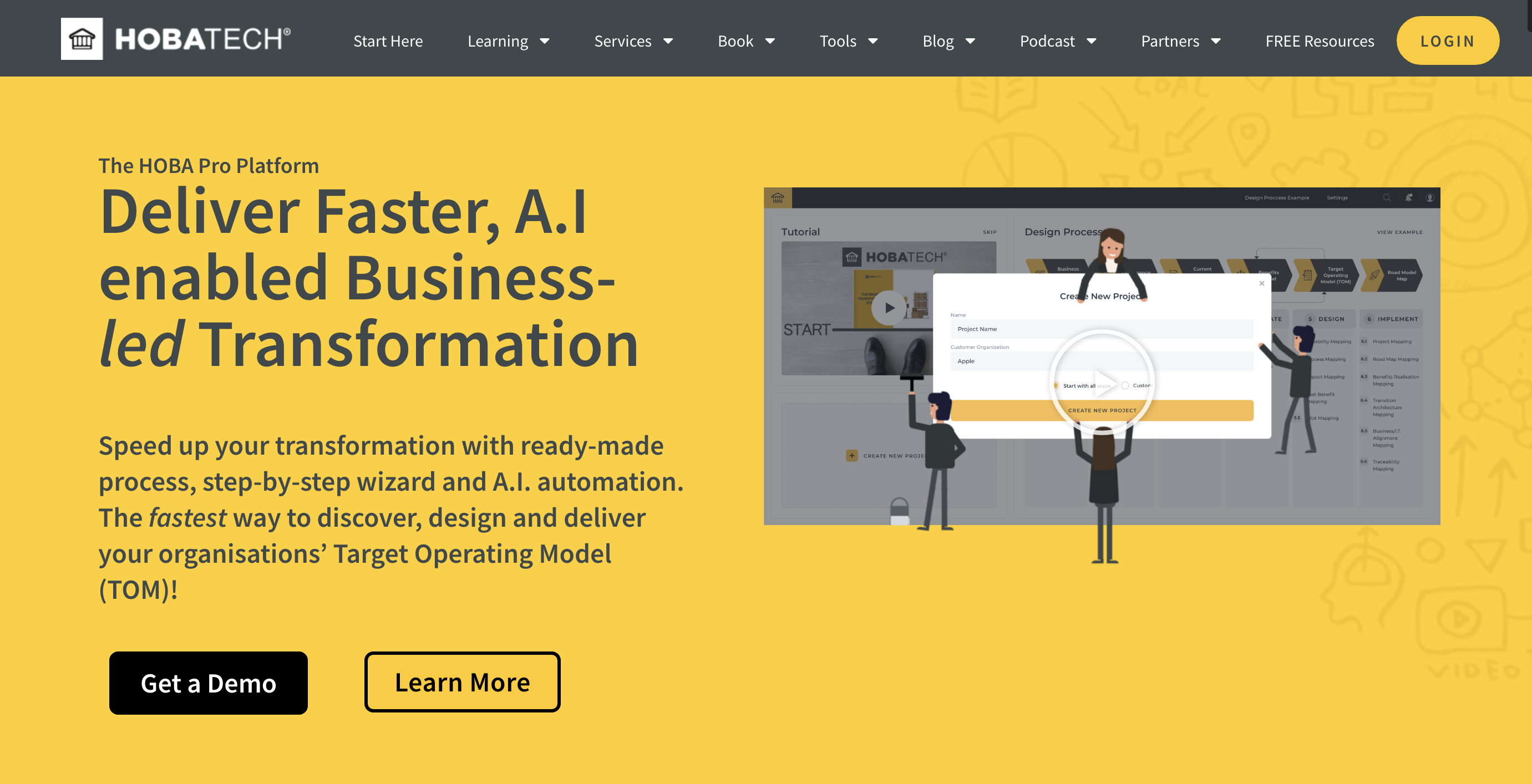 HOBA Pro screenshot: Welcome to the future of business transformation! 🚀 Introducing HOBA Pro, the AI-driven SaaS built on the globally renowned House of Business Architecture (HOBA) framework. 🌟 Designed for business transformation professionals, leaders, and managers!