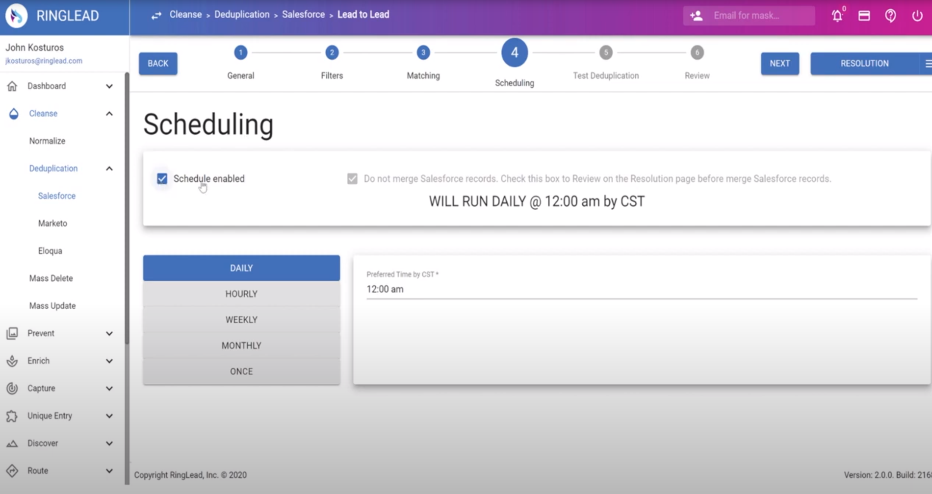 RingLead Software - RingLead scheduling